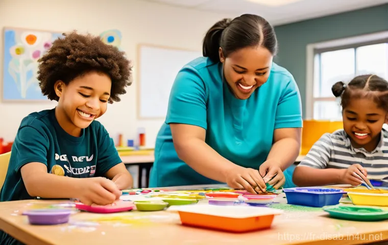 장애인재활상담사 실습기관 선택 요령 - **Prompt:** A vibrant and inclusive community center environment where diverse individuals are engag...